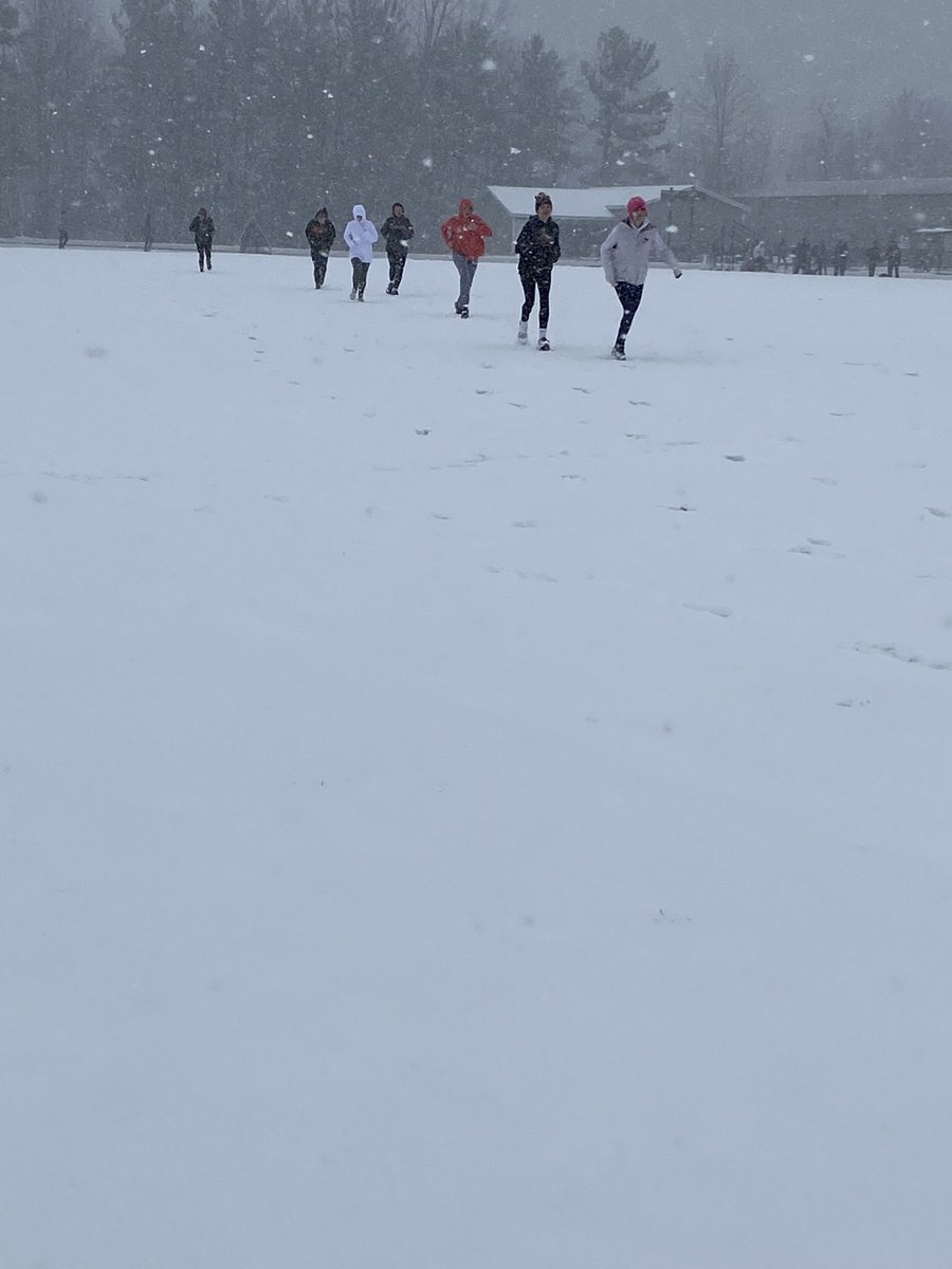 S'now problem for CMS track kids to get our workout in! <a href="/ChardonSchools/">Chardon Schools</a> @chardon_xc_tf