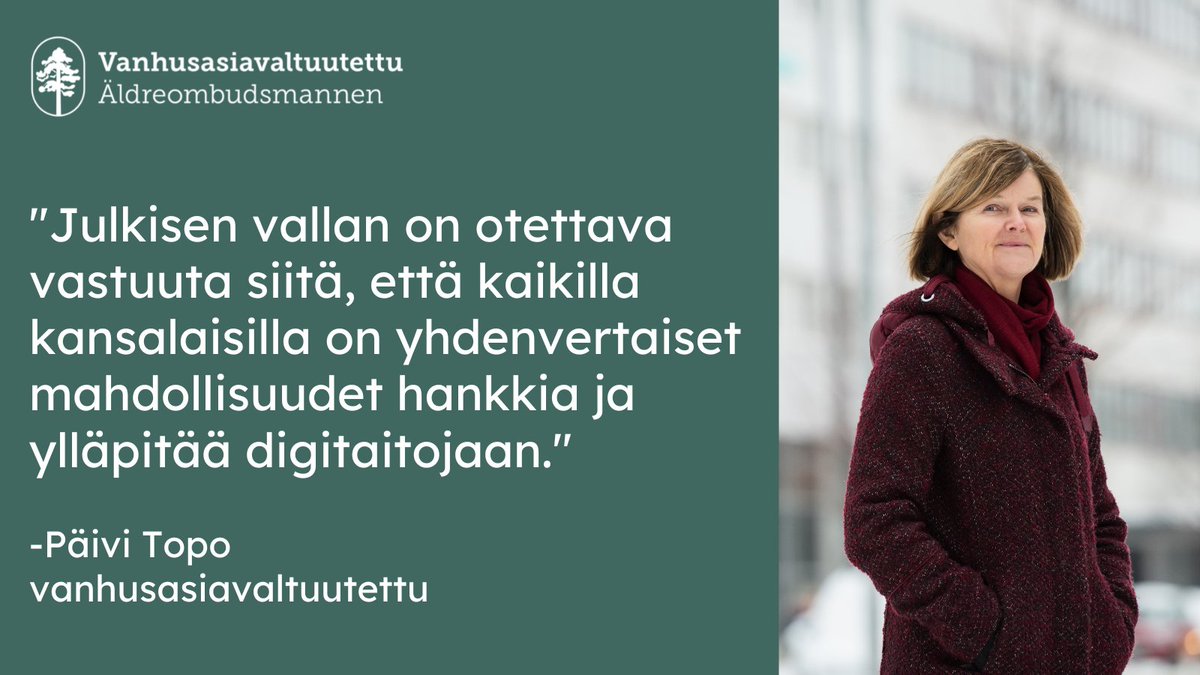 ”Digitalisaation myötä on syntynyt uudenlaista eriarvoisuutta. Digitalisaation haasteet näkyvät kuitenkin harvan ehdokkaan tai puolueen kärkivaaliteemoissa, vaikka asia koskettaa yli puolta miljoonaa ihmistä”, kirjoittaa <a href="/PaiviTopo/">Päivi Topo</a> Aamulehdessä: aamulehti.fi/lukijalta/art-… 1/3