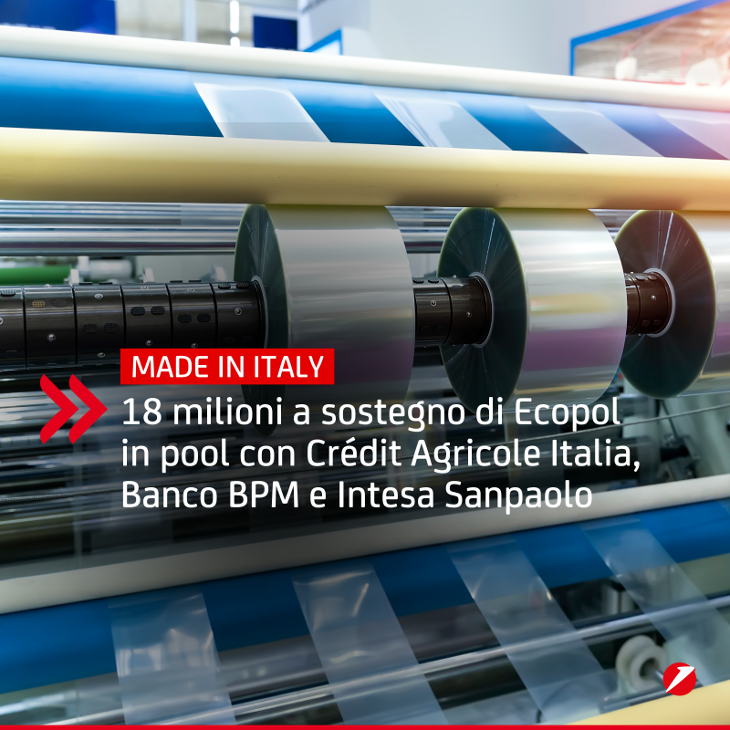 UniCredit_IT's tweet photo. #OurFuture: finanziamento in pool da 18mln€ per l’espansione internazionale di #Ecopol. Come Mandated Lead Arranger, #UniCredit supporta un leader del #MadaInItaly nel settore delle pellicole innovative idrosolubili e biodegradabili.
📌 #ESG