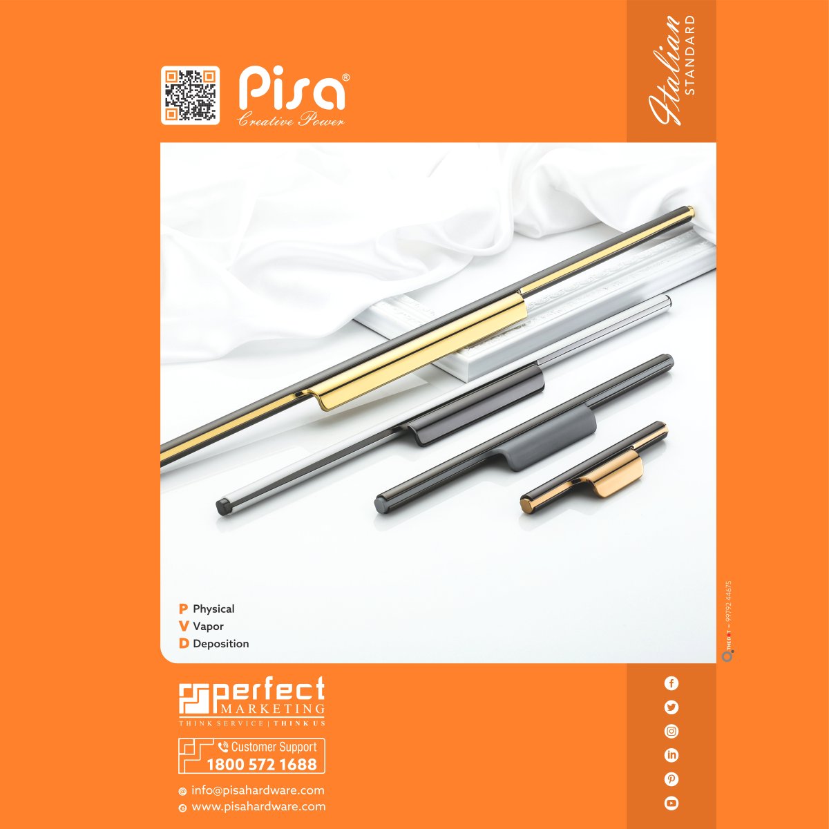 ihsndigital's tweet image. 𝗣𝗜𝗦𝗔 Sells the best Hardware Fittings products in Italian standard, Products that won’t disappoint. 
#pisa #pisahardware #delhi #perfectmarketing #mortisehandle #hardwareshop #hardwarestore #hardware #italianstyle