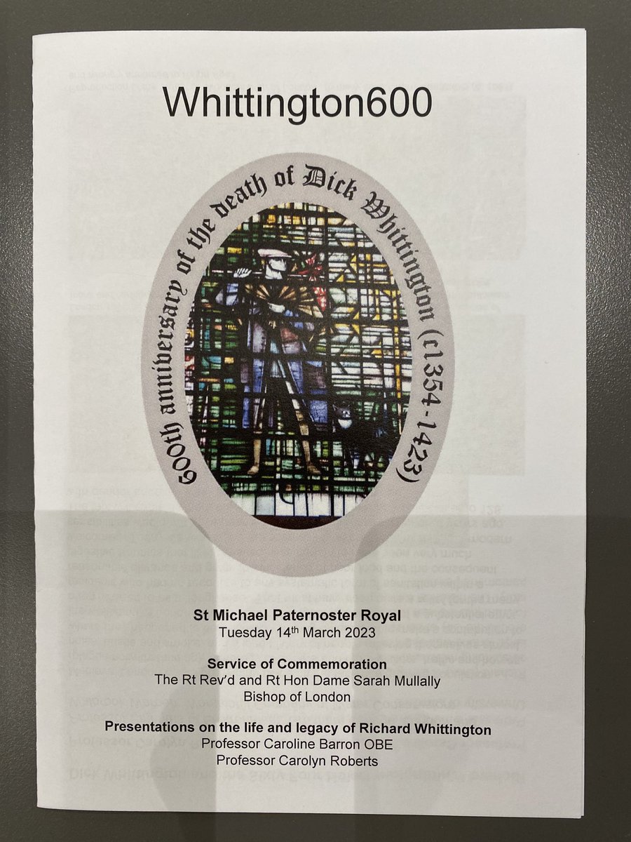 On this day 1423 Dick Whittington died and left legacy of public service as Lord Mayor of London 4 x and financial gifts to found library, rebuild prison, almshouses and public toilets. #Whittington600. Commemoration #DowgateWard