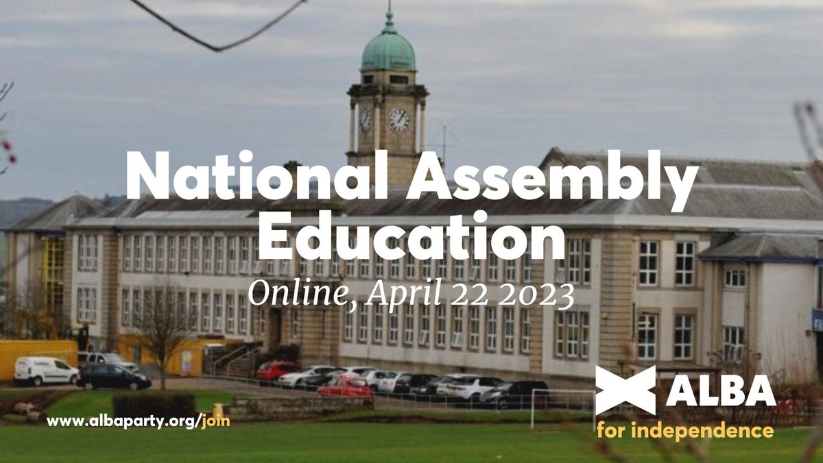 AlbaParty's tweet photo. ๐งโ๐ We are hosting a National Assembly to address the current problems in Education in Scotland. We need a system that works for teachers, parents and our young people.
You can RSVP below โคต๏ธ
๐๏ธ Sat, April 22, 10am
https://t.co/M2weqc2fL6
#AlbaNationalAssembly ๐ด๓ ง๓ ข๓ ณ๓ ฃ๓ ด๓ ฟ https://t.co/5dWpoe8Ohl