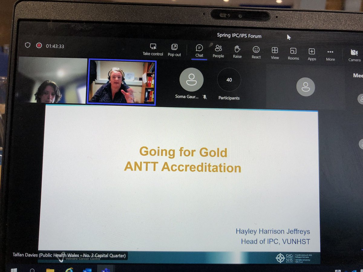 beverleygregory's tweet photo. Hayley lead nurse for IPC prevention  presenting her excellent work - going for gold- first healthcare organisation  to get gold accreditation  for ANTT. #PHWIPCFORUM #IPSCYMRU ##ANTT https://t.co/hnHTXl5Oli