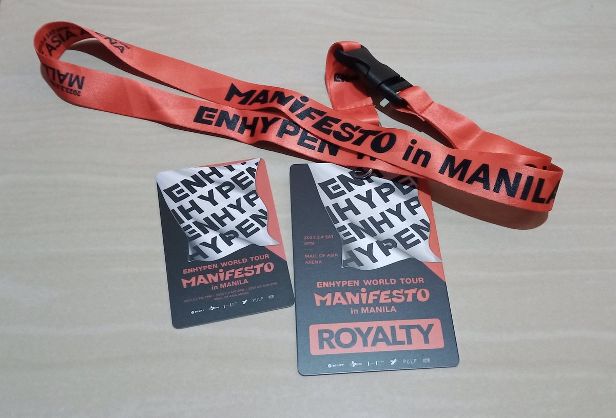klabph_'s tweet photo. Please help RT 🙏

WTS/LFB

ENHYPEN Manifesto Tour Official Royalty ID and Lanyard 
- QYOP
- Onhand
- will dm videos if interested

Shopee co or lalamove/grab
Gcash MOP, no COD
#Enhypen #ManifestoInManila @ENHYPENMARKETPH https://t.co/8So2RAZ4S4