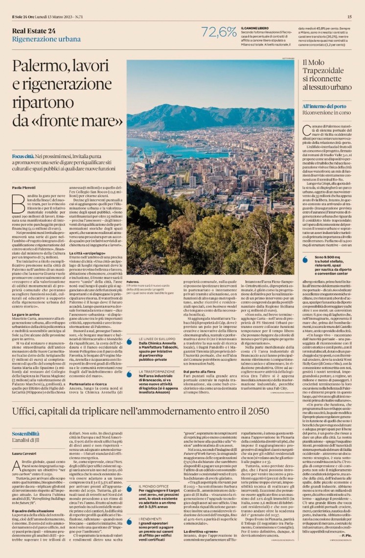AdSPsiciliaocc's tweet photo. Il molo Trapezoidale del porto di Palermo nell'articolo de @sole24ore https://t.co/eCNNRboWL7