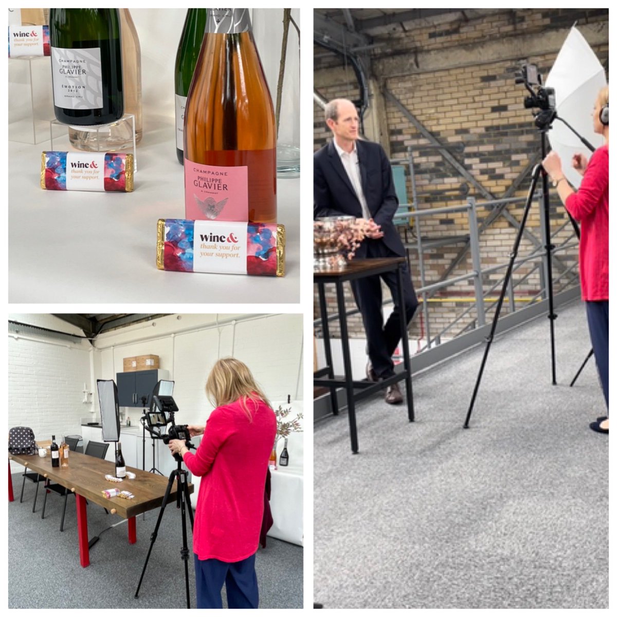AboutTheWrapper's tweet photo. Exciting morning yesterday with Dale Agar at ⁦@wine_and_⁩ in Guildford.

It was the final bit of recording by Hannah Pereira for my business videos, celebrating 15 years! Dale was a pro in front of the camera, maybe because he was talking about chocolate &amp; wine!

#15years https://t.co/RwKISUZYKA