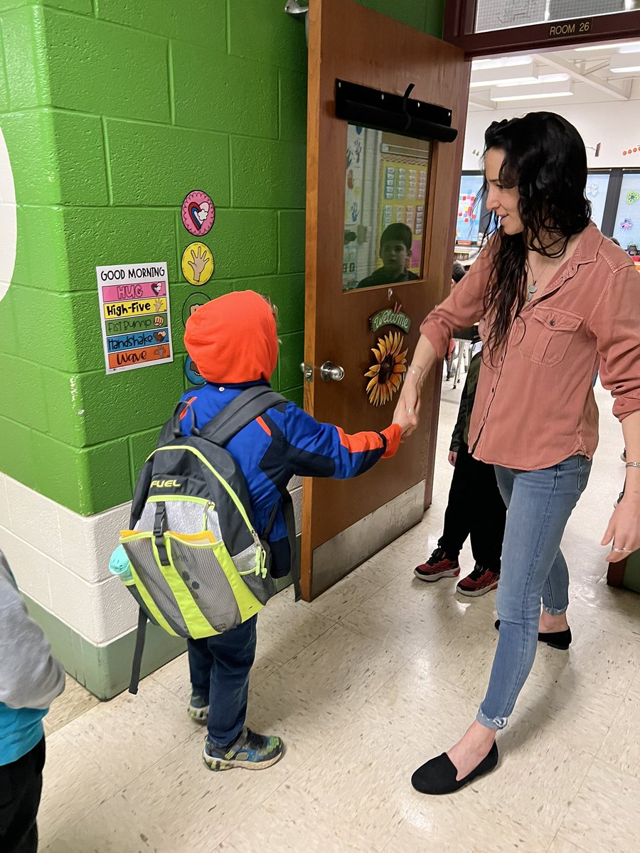 JoneLaneAP's tweet photo. How do you greet students in the morning?  1st Grade Jaguars in Ms. Papier’s class get their greeting choice each morning! https://t.co/MMMxDKo9mc