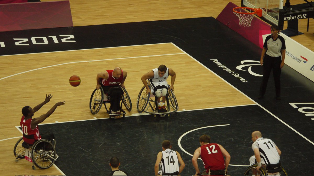 baz_blackadder's tweet photo. London 2012 Paralympic Games - Wheelchair Basketball: Canada vs Germany. 
Sunday September 2nd 2012.  
#TBT #ThrowbackTuesday  #Photography #SportsPhotography  #WheelchairBasketball #Basketball  #London2012 #Parlympics #ParalympicGames    
@WCBballCanada https://t.co/NggYfIzhpl