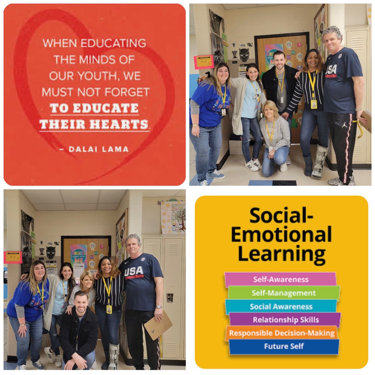 4mrsrich's tweet photo. #sel is a part of our daily instruction; but on Friday we took the time to celebrate #sel Day by spreading kindness, showing team unity, and learning how to manage our emotions! 
@warrenschools 
#LincolnPrideWCS 
#teamwork 
@AnnNotar 
@collier225 
@MrStarkWCS 
@MrsJacquiThomas https://t.co/4TCfFjsTEg