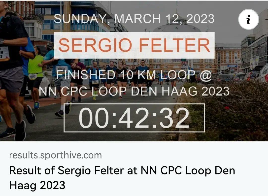 sergiofelter's tweet image. About Sunday. 10 km hardlopen - 42:32 @cpcloopdenhaag. Met Inge support. Het Malieveld te Den Haag was modderig, maar gezellig #cpcloop #hardlopen
