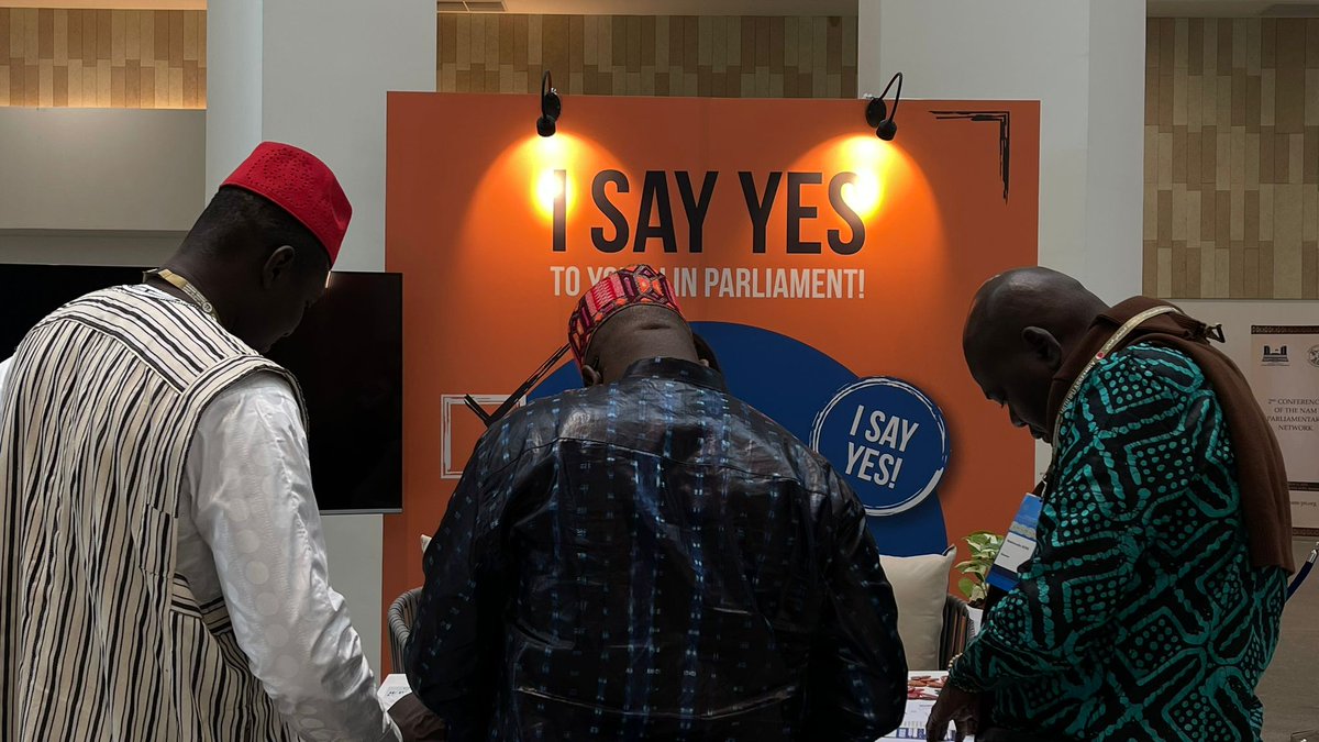 IPUparliament's tweet photo. 📢Only 1️⃣0️⃣ more #MPs and 5️⃣Speakers of Parliament left to reach our goal of 100 MPs and 10 Speakers signing up to #ISayYes to Youth in Parliament! at #IPU146.

Come and join us!
Pledge your support at the #youth booth now on the main concourse!

➡️https://t.co/NeIcCgfjlp https://t.co/qSqZNNSy6R