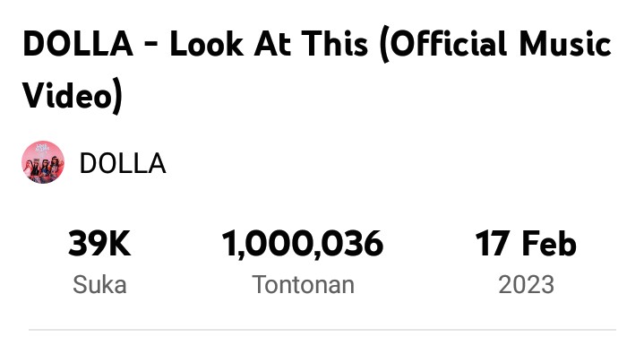 NashaSalha's tweet photo. Yeay....  Finally Happy  1 Juta views. Next Go too 2 Juta View Teruskan STREAM Lagi iDollas 🔥🔥🔥🔥😍😍😍😍
STREAM LOOK AT THIS
#LookAThis #DOLLA_LAT
#DOLLA
https://t.co/FD3Jlb1SGd https://t.co/cEXd2EWP06