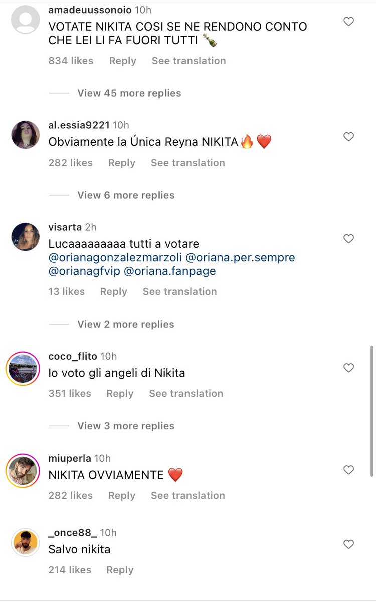 SDearmelancholy's tweet photo. Guardate i commenti e i likes sotto il post Instagram “chi vuoi salvare?” della pagina ufficiale. Sono quasi tutti pro Nikita. NON fate strategie senza senso basandovi su percentuali di 2 settimane fa, perché tutto cambia in poco tempo. VOTATE NIKITA! 

#gfvip #nikiters #dakita https://t.co/wpgqQnpi6A