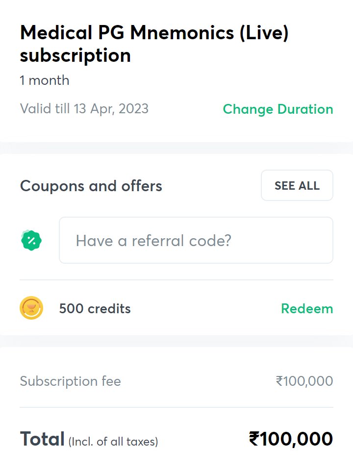 sonecha_shyam's tweet photo. Great pricing @unacademy https://t.co/O9V1vvg7Ah