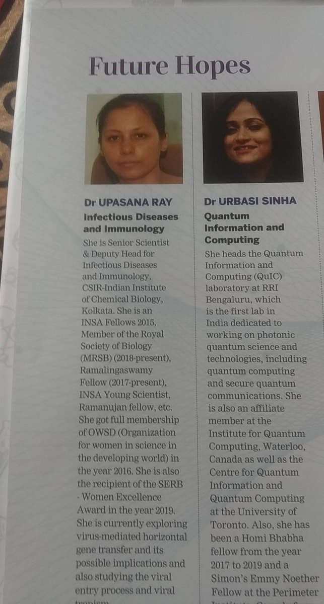 UpasanaRay16's tweet photo. Each motivation helps. Got featured under future hopes in the book 'Vigyan Vidushi – 75 Women Trailblazers of Science'.' by Vigyan Prasar 
Thank you Vigyan Prasar and team.

@CSIR_IND
@serbonline 
@INYAS_INSA 
@GlobalYAcademy https://t.co/r5jD24Ba2s