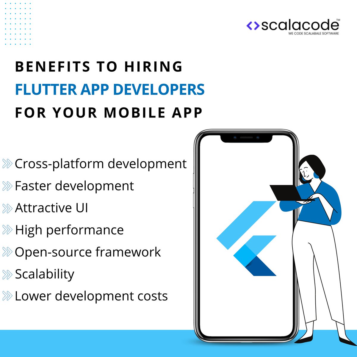 scala_code's tweet image. Ready to take your business to the next level with a cutting-edge mobile app?

Look no further! Our team of expert #Flutter app developers can help bring your mobile app idea to life. 

Get in touch with us today.  

lnkd.in/dUKGSxAj

#FlutterAppDevelopers  #appdevelopment
