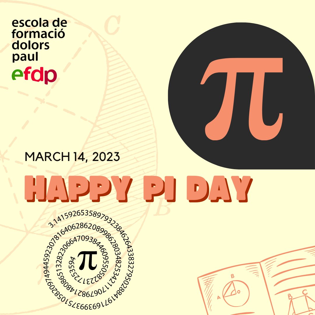 cfadolorspaul's tweet photo. El Dia del Número Pi, se celebra el 14 de març, una data per celebrar l'existència d'una constant matemàtica, que ha sigut molt significativa al llarg de la història. La data escollida va ser la més representativa del número 3/14.
#Cunit #fadults #numeropi #cfadolorspaul https://t.co/lDcmoNJSEF