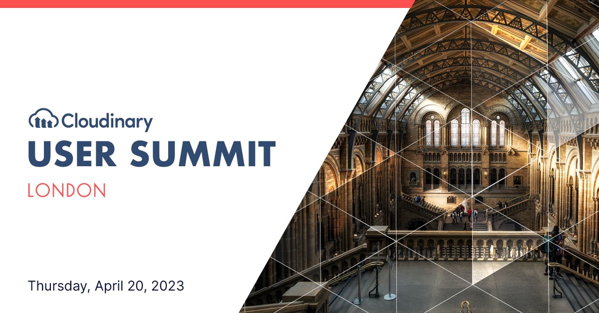 cloudinary's tweet photo. Are you signed up for the Cloudinary User Summit in London? 🤔

You'll love our 20 April event, with keynotes on the latest visual economy trends and innovations &amp; customer workshops ft. speakers from @rapha and @PaulSmithDesign and more!

See you there! https://t.co/EvEG8DrCp3 https://t.co/2O8Nb0Y7Bo