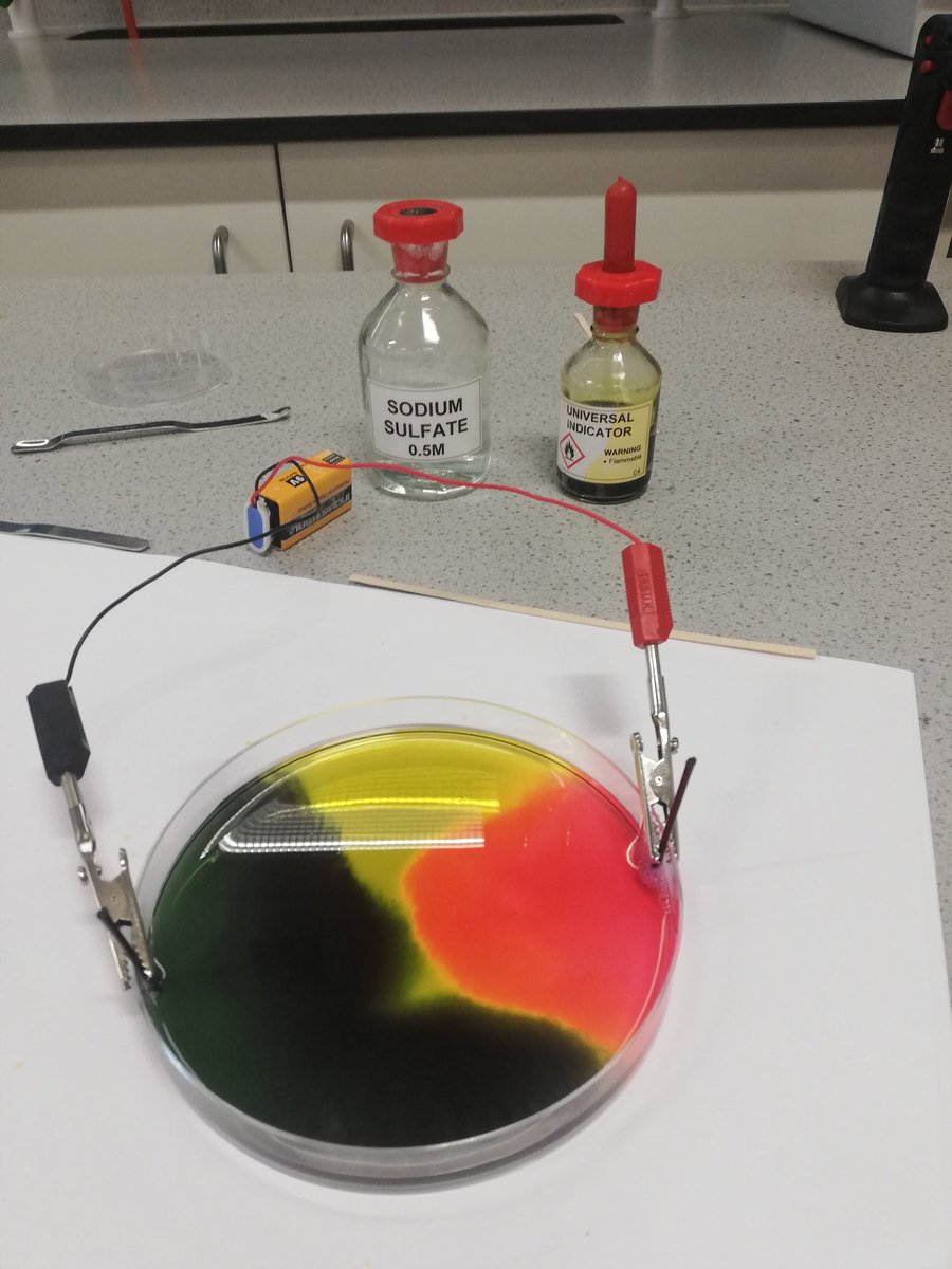 Andrestrujado's tweet image. A little bit of conductivity &amp;amp; movement of ions in physics 😉 #electrolysis #microscale