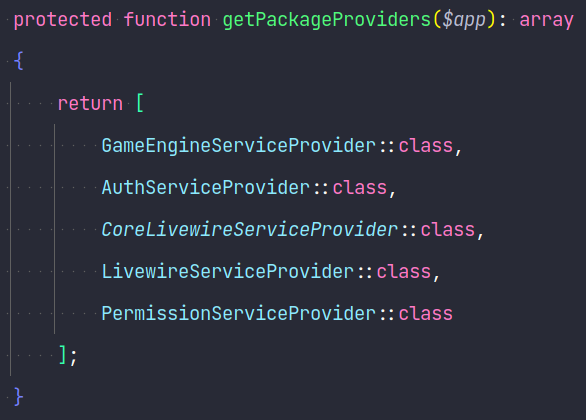 When testing your packages using (the great) Orchestra Testbench by @crynobone, remember you can register any required package Service Provider by using TestCase::getPackageProviders() method