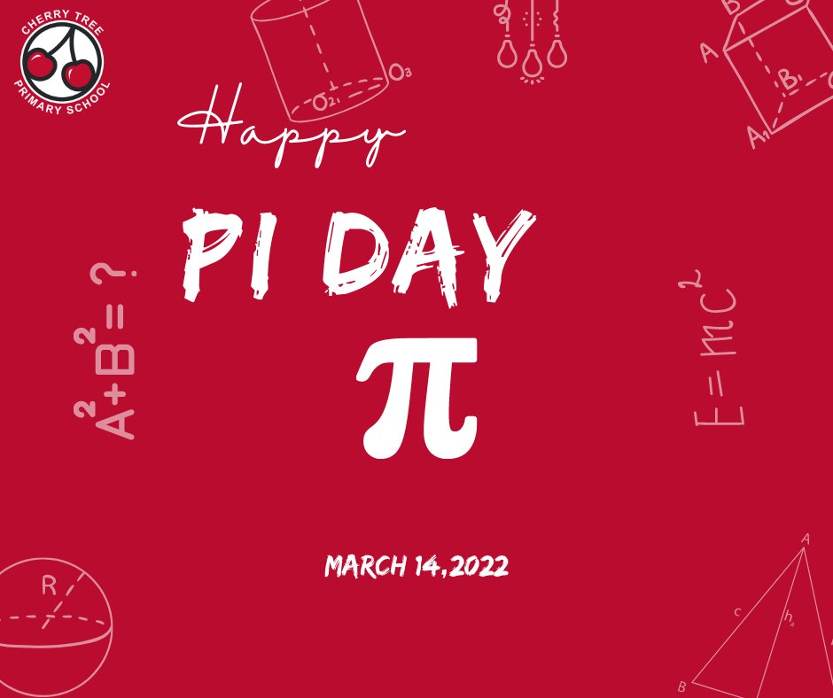 CTS_Watford's tweet photo. Happy international maths day ... or Pi day as it is the 3rd Month, 14th day!! Parents please ask your children if they can remember the digits of pi (π)
#CTS_maths @MissWCTS https://t.co/m9TJcilVDD