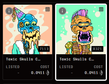<a href="/ToxicSkullsClub/">Toxic Skulls Club</a> I suffered financial loss because of you with these two nfts..........
If you had closed the old collection first and then airdoped, I wouldn't have lost money.

How do you intend to compensate for this?
