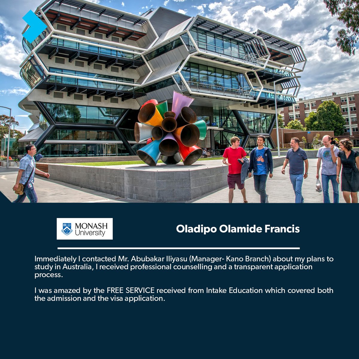 idpedung's tweet photo. Want to be like Francis and study in Australia?
Don't worry! Here at Intake, we will provide you the best services and assistance that will make your global education journey hassle-free!
Let's talk about it by booking a FREE CONSULTATION with us.
#WhateverIntakes #Intake https://t.co/bAR0HiHXQV
