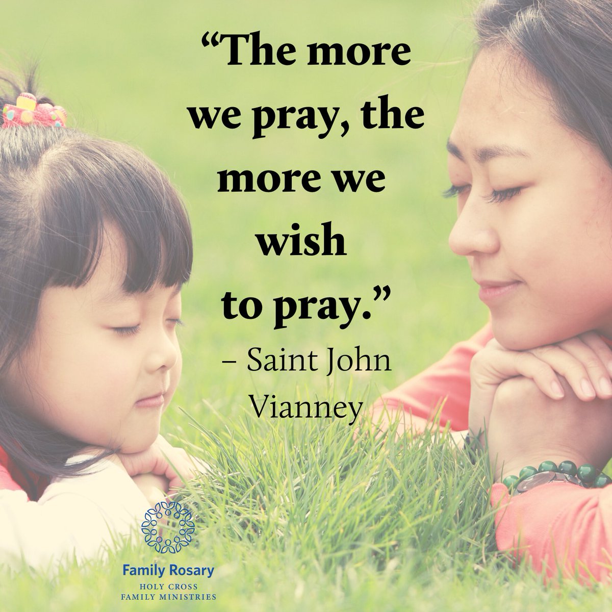 FamilyRosaryOrg's tweet photo. Contemplate on the words from St. John (Jean) Vianney; share what thoughts this quote brings to mind? How can we help our family prayer more? #FamilyPrayer #Lent2023 #AttheFootoftheCross #PrayTogetherNow #CatholicTwitter For more: https://t.co/saDkSXphNr #LinkinBio https://t.co/BEhqHu58KM