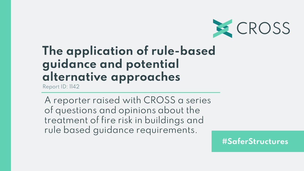 cross_safety's tweet photo. A report submitted confidentially to CROSS raised questions and opinions about the treatment of fire risk in buildings and rule based guidance requirements.

Read more: https://t.co/2er6xjGo9j 

#Fire #Enginnering #Construction https://t.co/E0kDbrRBtN