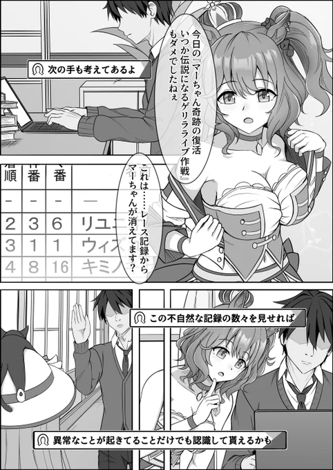 『ゆああいずおんりー、-4』
今日もトレーナーさんと一緒にマーちゃん復活大作戦をしました
いつかは皆に思い出して貰えたらいいな
そう、思っていたのですが

#ウマ娘 #アストンマーチャン 