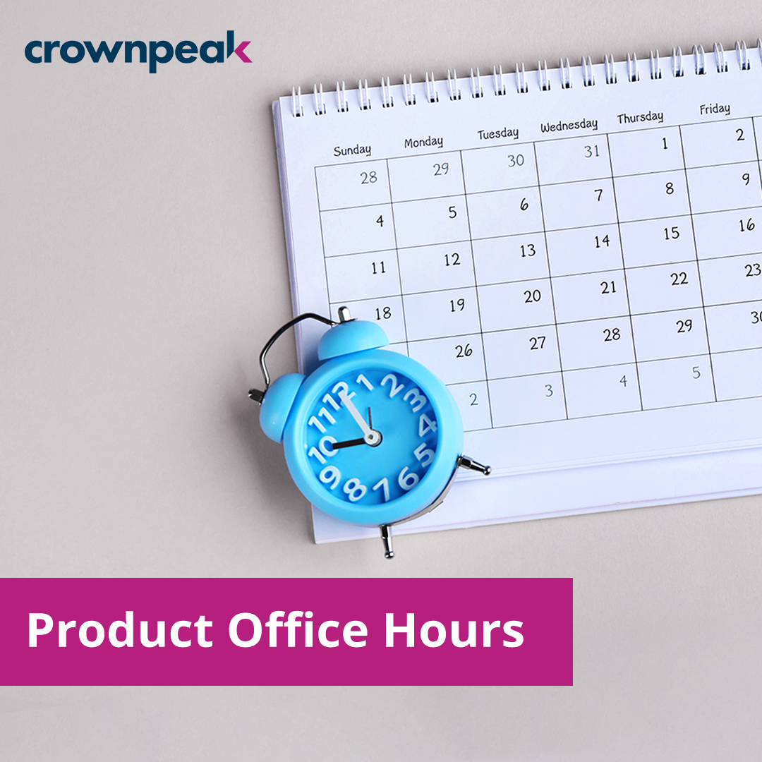 Endlich ist es wieder soweit!⏰ 
Am Freitag, 17.03.2023 um 10:00 Uhr gehen die #ProductOfficeHours mit spannenden Themen aus der #Crownpeak Welt endlich wieder in die nächste Runde.🥳

Jetzt anmelden:  ow.ly/QKxA50NhG5s