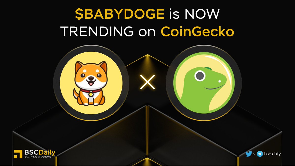 bsc_daily's tweet photo. 🎉 @babydoge is NOW Trending on @coingecko 🔥

#BABYDOGE - #1 Meme built on BNBchain. Swap, Farming as a service, free token locker, Saving dogs https://t.co/MqUayMrkhl 😍

#BabyDogeSwap - Earn #BabyDoge and other tokens for free with high rewards rates💰

More details

#BNB https://t.co/GLxF8JSH4D