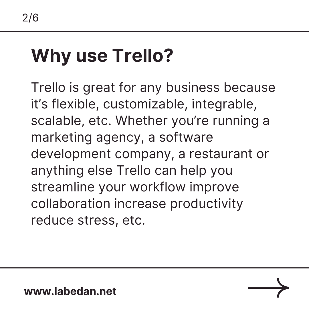 labedan_net's tweet photo. Looking for the best tech tools to boost your productivity? We've got you covered! Today, we're featuring Trello - a powerful task management tool that can help you organize your life and achieve your goals. #TechTools #Productivity #TaskManagement #GetOrganized #DigitalAgency https://t.co/RvmTWnPcpX