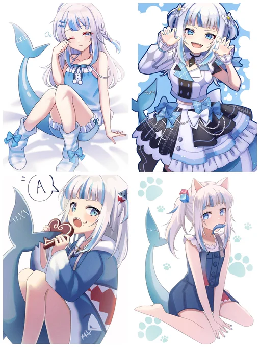 #ホワイトデーは銀髪白髪を愛でる日つまりぐらちゃんの過去絵再掲祭りをしてもOK……ってこと!?#gawrt 