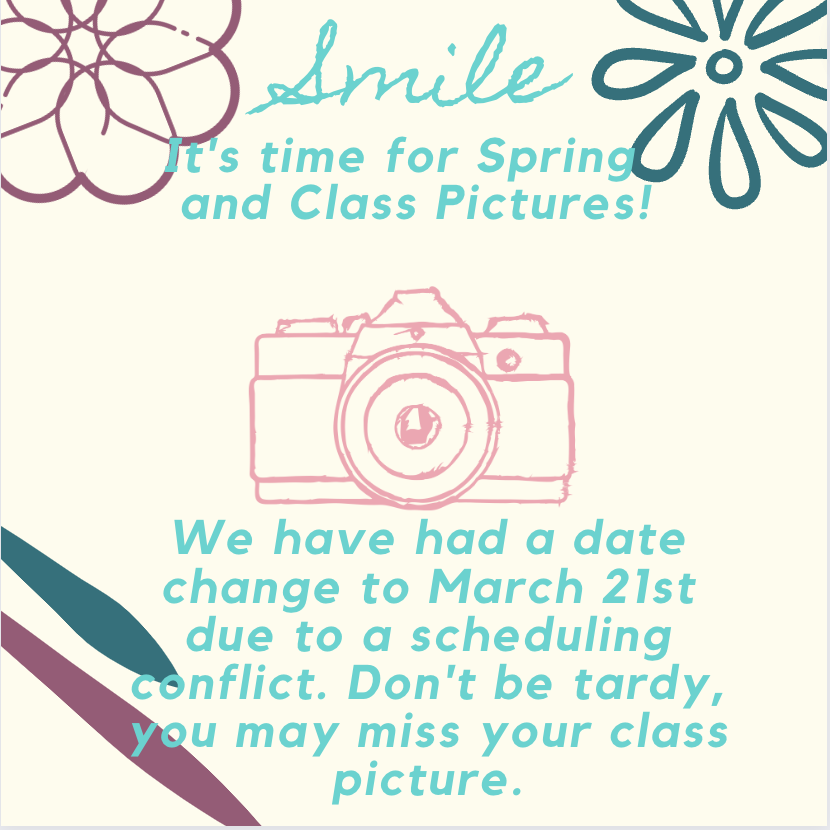 If you would like to order pictures, please return the order form and payment with your student or you may prepay by going to carolinaphoto.net. Click ‘Enter a SHOOT/JOB KEY” then JOB KEY 87JSPR2M. Online prepay will be available until the end of the day of pictures.