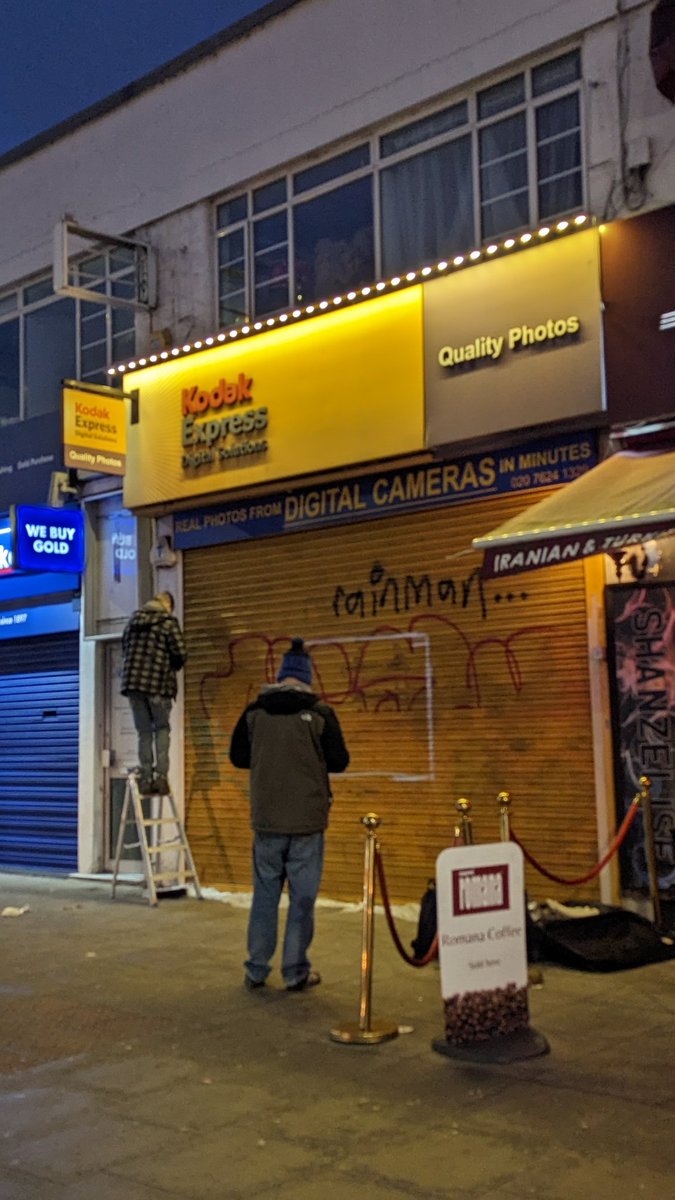 Thanks to <a href="/Brent_Council/">Brent Council</a> and <a href="/ArtistsIR/">Artists in Residence</a> for a brilliant design. Part of the Kilburn shutter art project. #kilburn #streetart #shutterart #kodak #kodakexpress #tetenalUK #brent