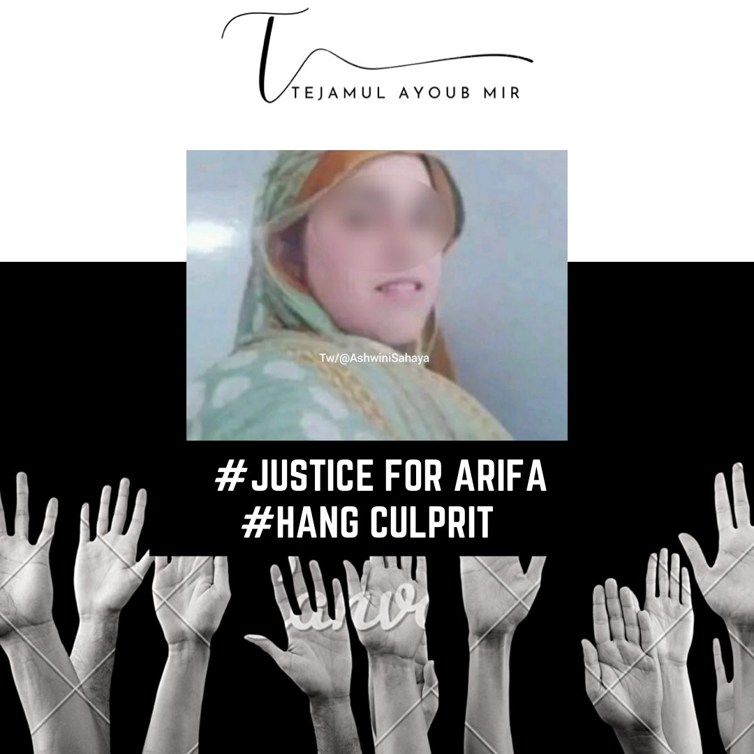 ArmaanMir25's tweet photo. #wedemandjustice #JusticeforArifa #hangCulprit 
@DC_Budgam 
@ACD_BUDGAM_RDD 
@BudgamPolice 
@srinagaradmin 
@KashmirPolice https://t.co/lhzRUo1MbH