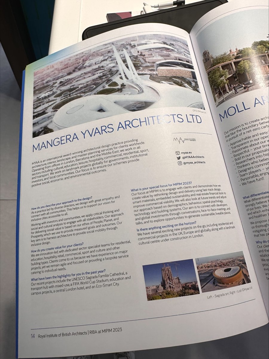 MYAAArchitects's tweet photo. RIBA MIPIM is yet another failure. Our brochure is pixelated, talks don’t happen and MYAA which is one of the most diverse practices working globally gets ignored but supposedly the RIBA has an EDI policy. 

@RIBA @RIBAJ @RIBA_London @ArchitectsJrnal @MIPIMWorld https://t.co/MIp5l8whmh