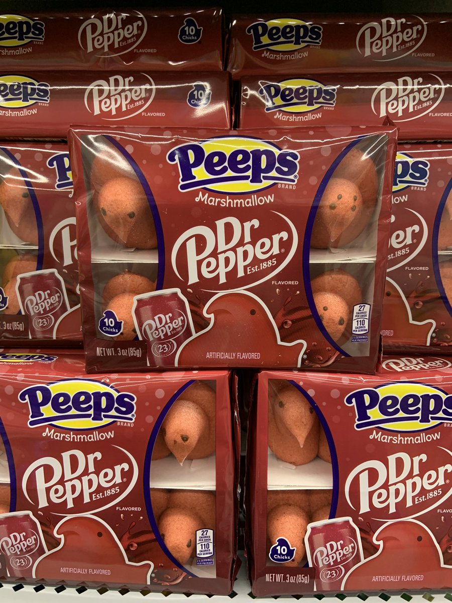OstrichEyezd's tweet photo. @DAonCBS Trash Tuesday: I’m trashing Peeps and whatever this is…Dr. Pepper Peeps?! Get em out!!! #TRASH #GARBAGE #WhatIsYa https://t.co/opHuWEEUr1