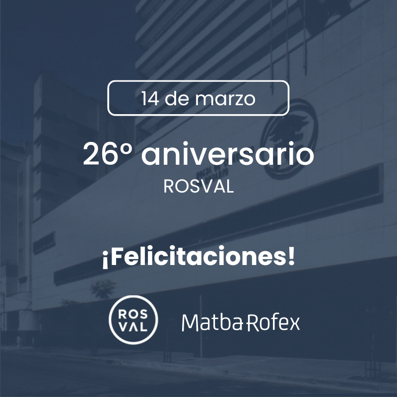 a3mercados's tweet photo. Saludamos a #ROSVAL en su 26° aniversario como empresa comprometida con el desarrollo del Mercado de Capitales.
¡Felicitaciones! 🤝

@AndresEPonte https://t.co/4swsh5JXsW