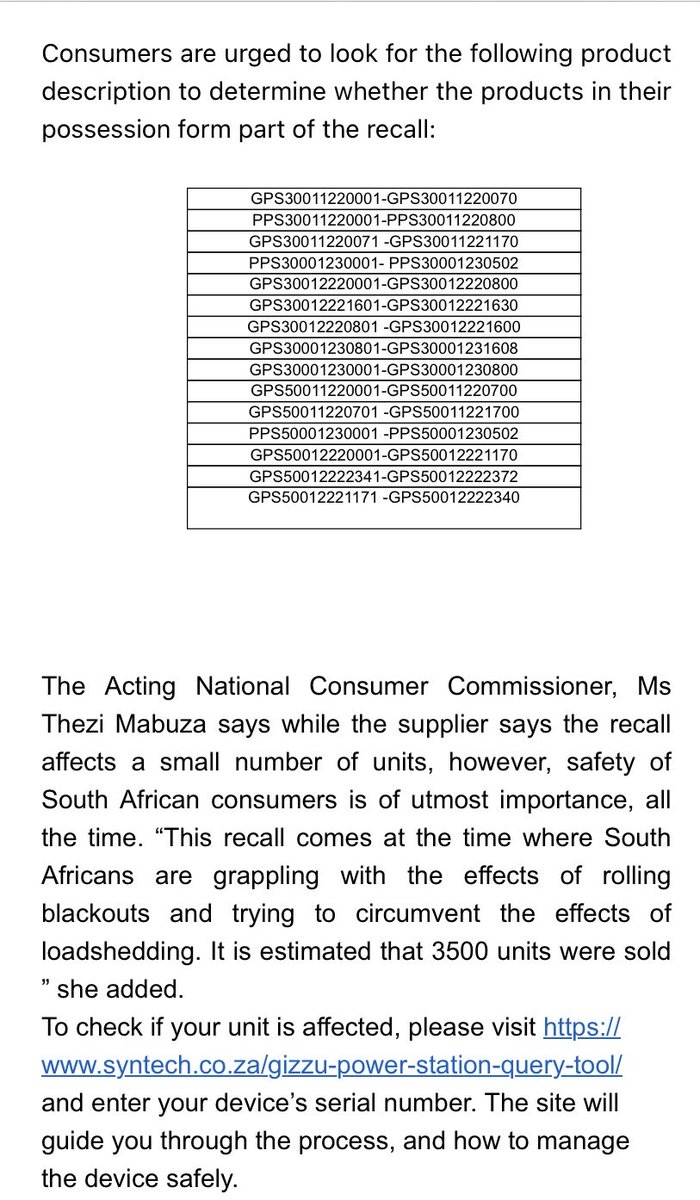 wendyknowler's tweet photo. JUST IN: Recall of widely sold GIZZU 300Wh &amp; 500Wh portable power stations due to battery fire risk.
STOP USE IMMEDIATELY.
See👇 for more details https://t.co/Z7uGo8UFxU