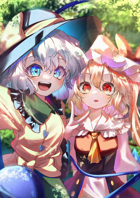 古明地こいし ,古明地さとり 「ふもふも #東方Project 」|ドロワ
