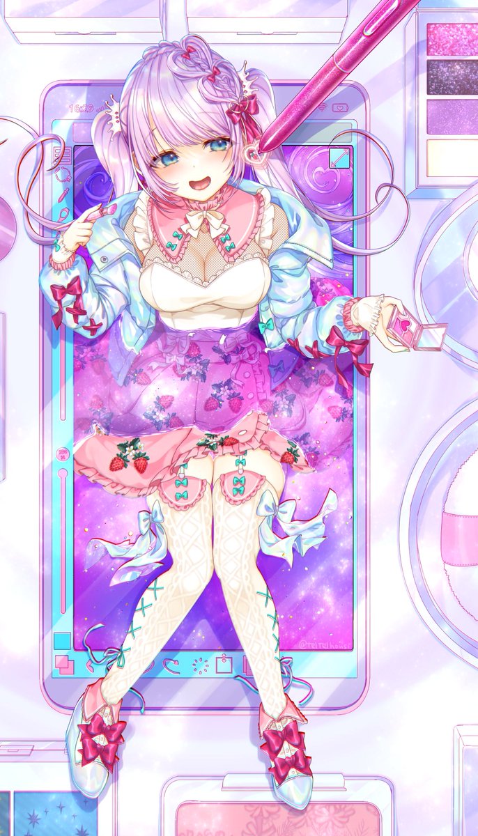 スマホ #VRてるてるてん
VR展示会だからこそすっごく近くで間近でご覧いただけます♡clusterであればスマホでもご来場可能です♡ 