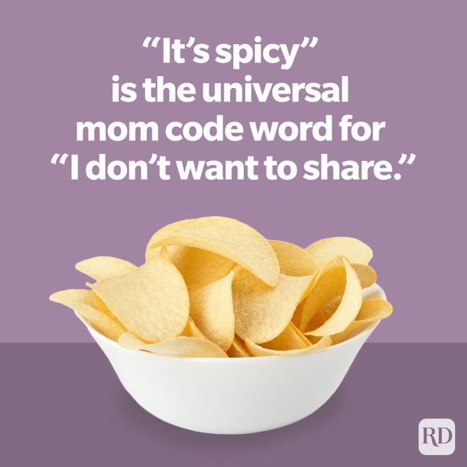 Mum snacks are important.. often eaten in in the kitchen with the door closed 😆. But in the event that you get found, just tell them they’re spicy 😉