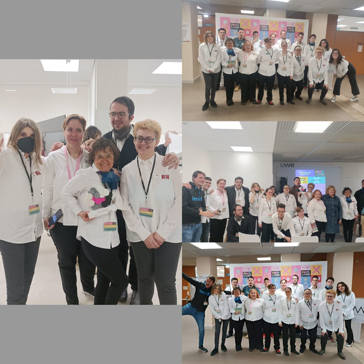 lqnsr's tweet photo. El día 10 marzo 2023 colaboramos con el gobierno de Aragón por la celebración de los 5 años del LAAAB. Así que la Asociación los que no se rinden y auxiliares de eventos de Plena inclusión Aragón estuvimos allí como azafatos.. https://t.co/cGIYcuGteU