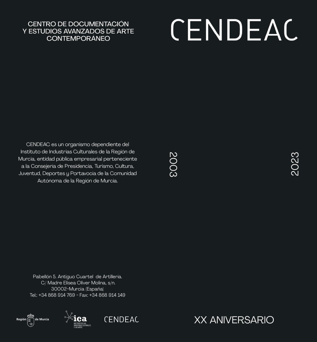 CENDEAC's tweet photo. TRES ERAS. Simposio internacional de #estudiosvisuales: el legado intelectual de José Luis Brea.
👉#Antropología y ciencia de la #imagen: modos en los que producimos, distribuimos y recibimos las imágenes.
#20añosCENDEAC
🗓️23 y 24 marzo
➕información👇
https://t.co/aJdkWCnisC https://t.co/pGfpcDRb9Q