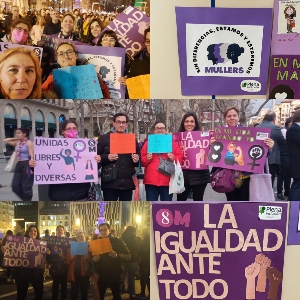 lqnsr's tweet photo. Este 8 marzo 2023 la asociación los que no de rinden y plena inclusión Aragón se sumaron a la manifestación del día internacional de la mujer. https://t.co/TDoAMpwUlR