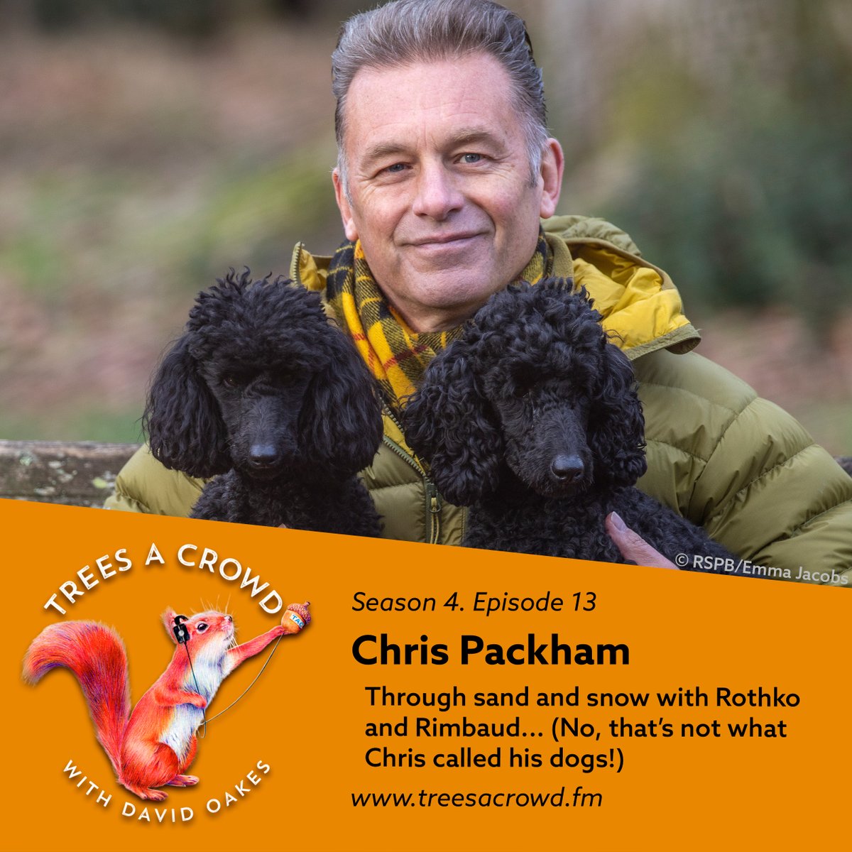 NEW EPISODE!
#ChrisPackham: Part 2!
Aka 'Badgers🦡, Bats🦇 & Barnett Newmans.'
We talk about Chris' artistic metalwork skills, about this year's Winterwatch, his aborted Badger scat PhD, and how he felt when he lost his HS2 court case against the Govt? 

treesacrowd.fm/chris-packham/