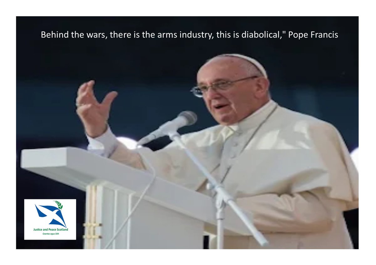 JandPScotland's tweet photo. "It makes me suffer to see young men dying be they Russian or Ukrainian, I don't care - not coming back. It is hard."
Pope Francis has no doubts about what to ask of the world as a gift for this important anniversary: "Peace, we need peace".
#EndArmsTrade
https://t.co/5WyTvfb2Ky https://t.co/s5UPo63fau