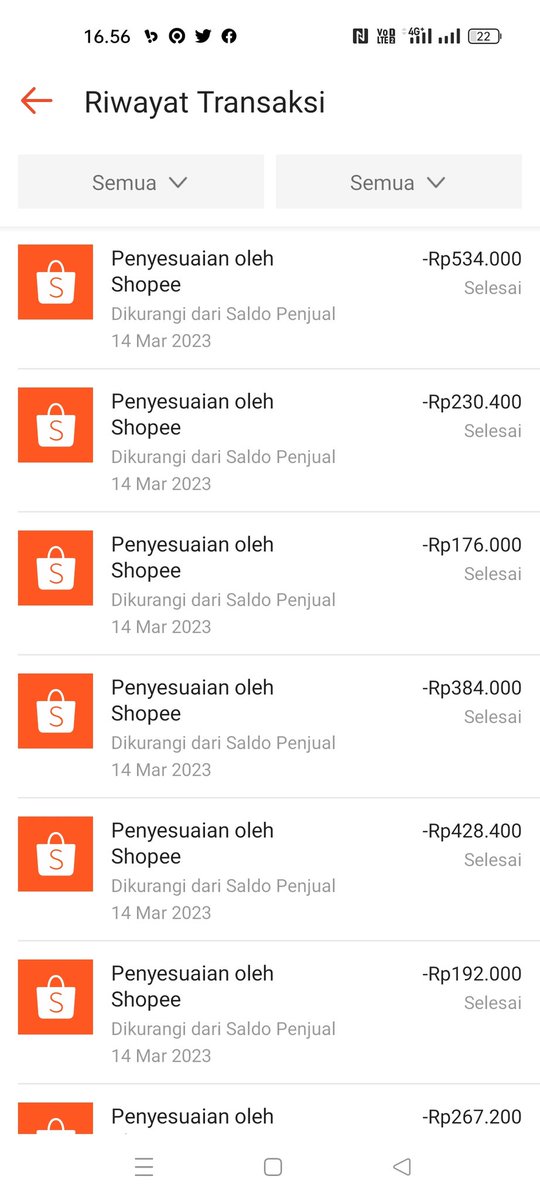 FingerBlues's tweet photo. JUALAN DI MARKET PLACE SHOPEE SANGAT RUGI SEKALI!!! MODAL GA SEBERAPA.. NAMUN KESALAHAN SISTEM @ShopeeID SEHINGGA SALDO PENJUALAN SAYA BERKURANG BANYAK MELEBIHI KAPASITAS BIAYA LAYANAN 4% ... TOLONG DI URUS !! SALDO PENJUALAN SAYA YANG SEHARUSNYA 12JT BUKAN 9.788.000 !!!!!!! https://t.co/P6OaEu87ar